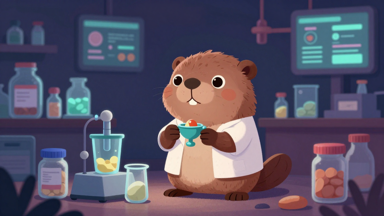 식품재료연구원 직업 종사자가 업무를 수행하는 모습