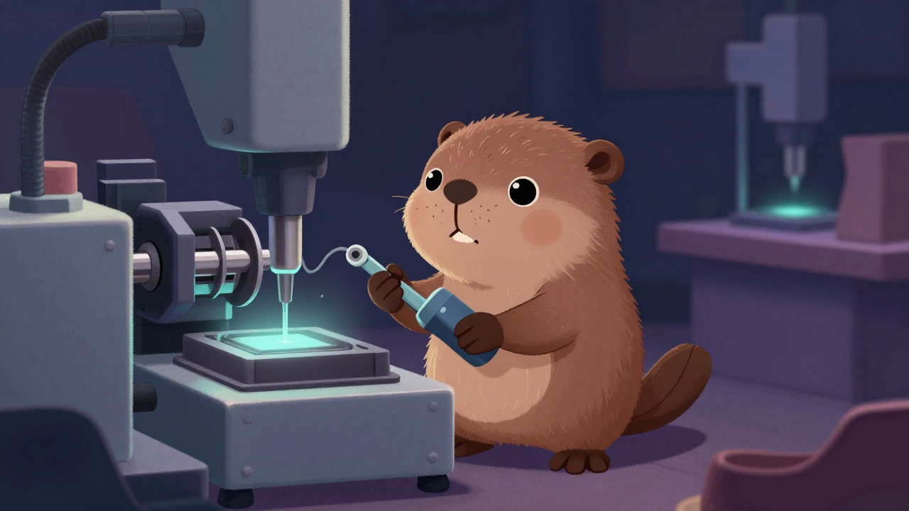 신골압출기조작원 직업 종사자가 업무를 수행하는 모습