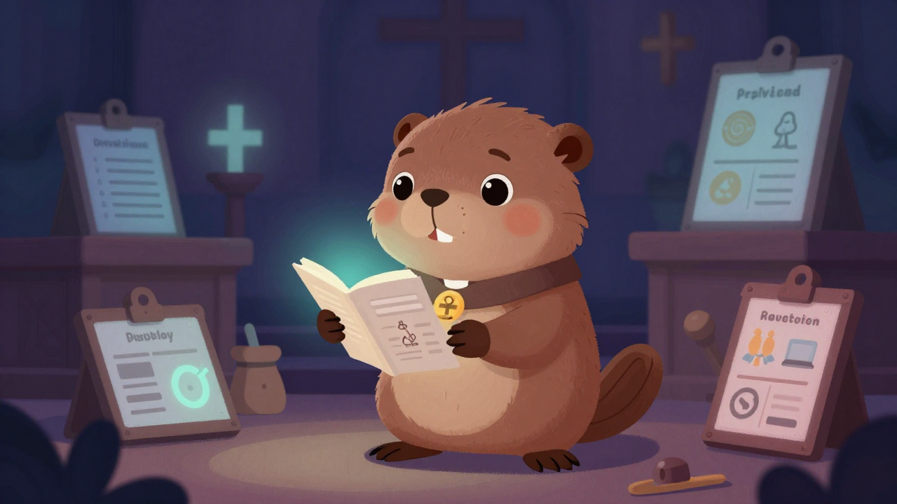 신부 직업 종사자가 업무를 수행하는 모습