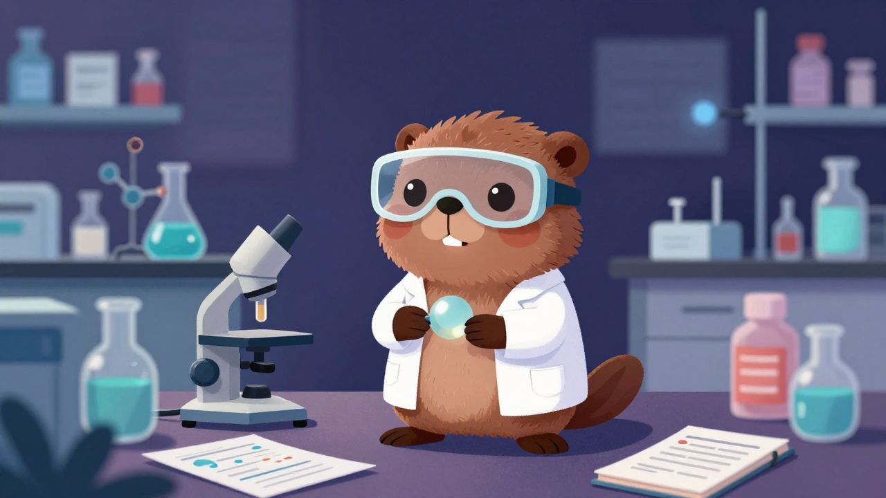 신약개발연구원 직업 종사자가 업무를 수행하는 모습