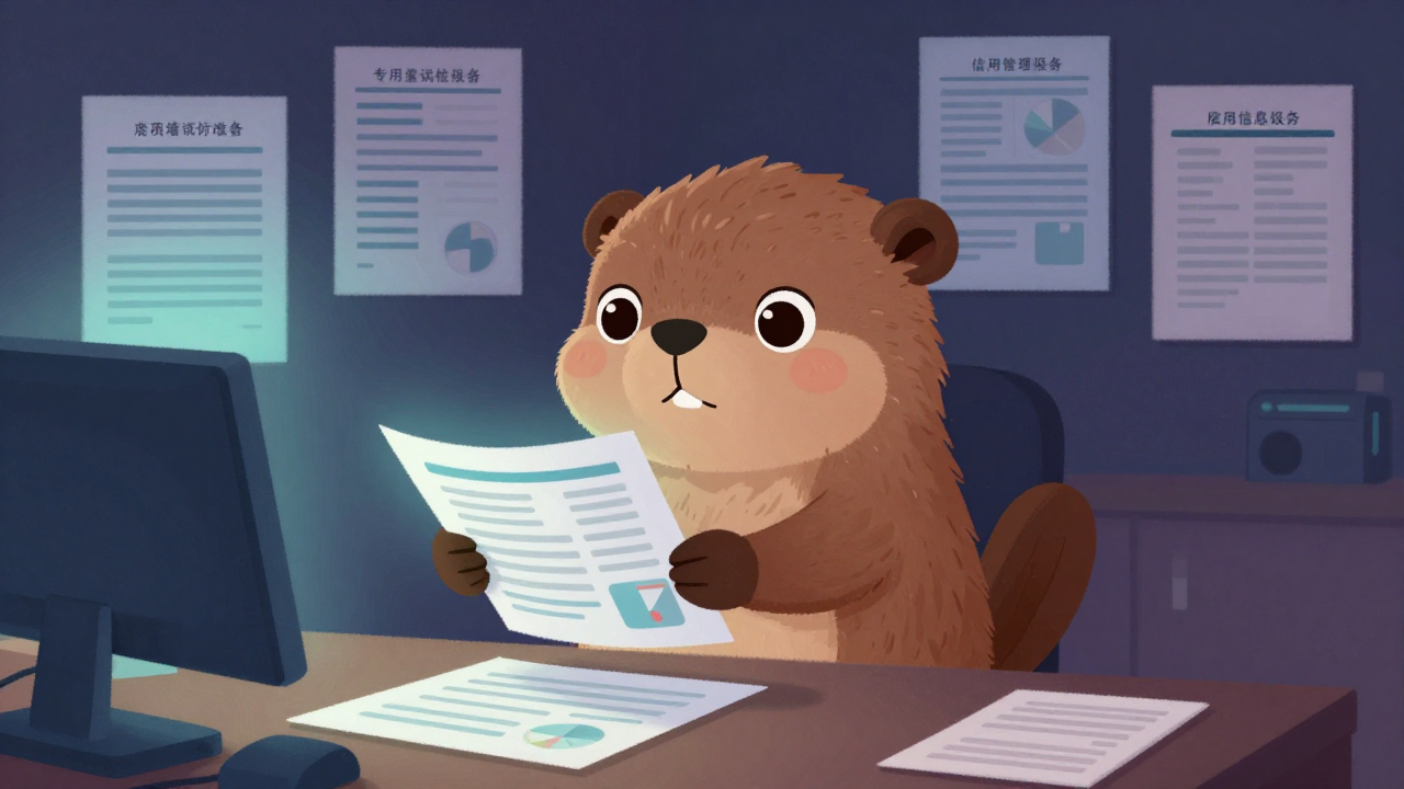 신용조사원 직업 종사자가 업무를 수행하는 모습