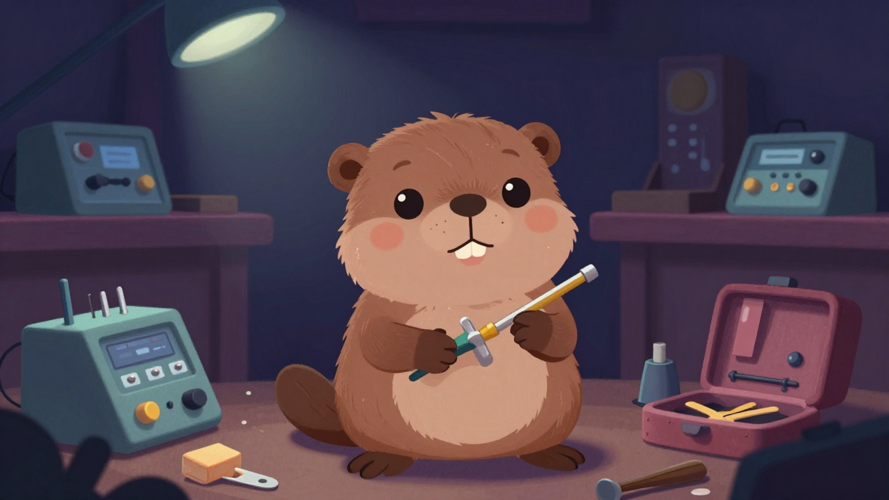 악기수리원 직업 종사자가 업무를 수행하는 모습