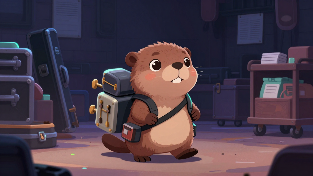 악기운반원 직업 종사자가 업무를 수행하는 모습