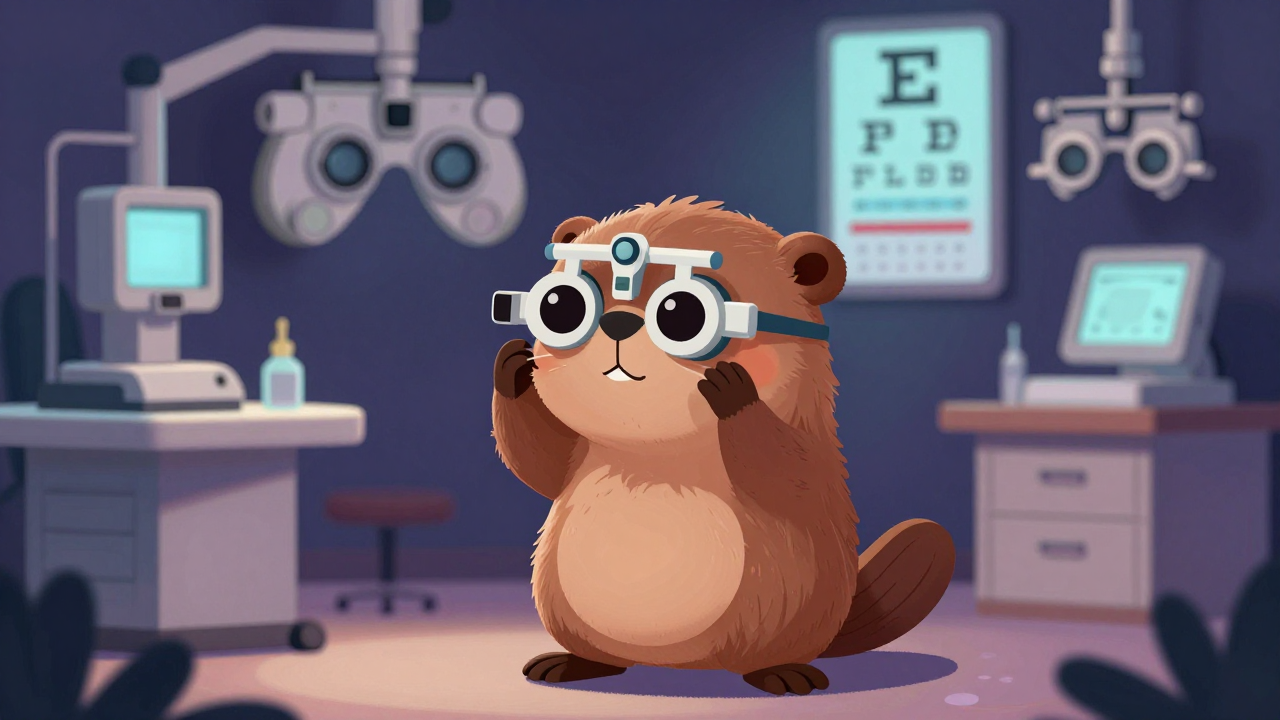 안과의사 직업 종사자가 업무를 수행하는 모습