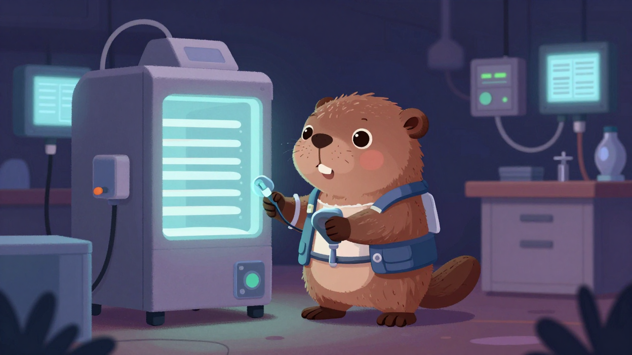 압착탈수기조작원 직업 종사자가 업무를 수행하는 모습