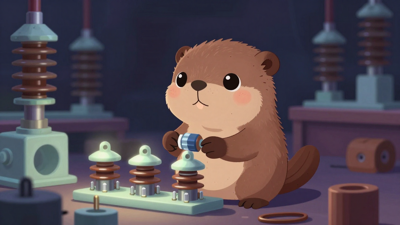 애자조립원 직업 종사자가 업무를 수행하는 모습