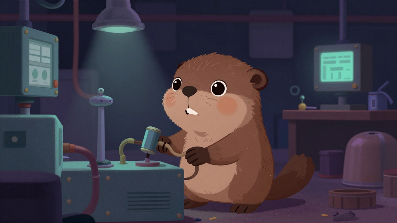 액체펌프공정검사원 직업 종사자가 업무를 수행하는 모습