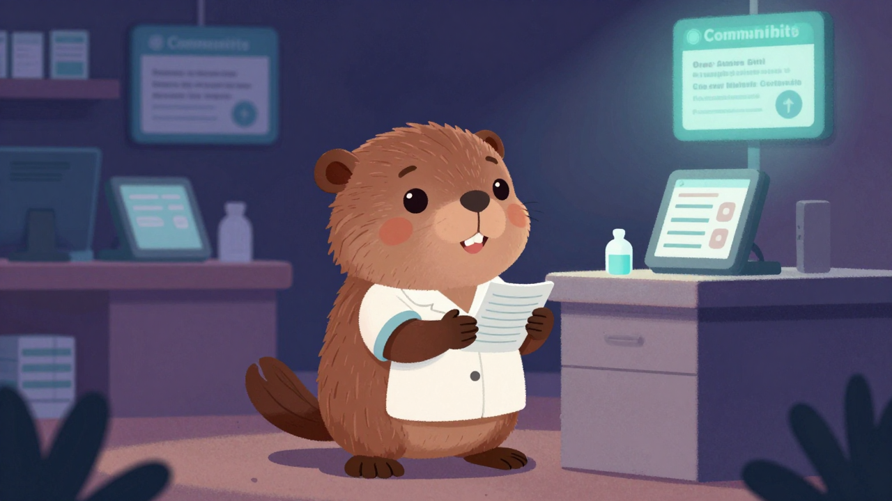 약국약사 직업 종사자가 업무를 수행하는 모습