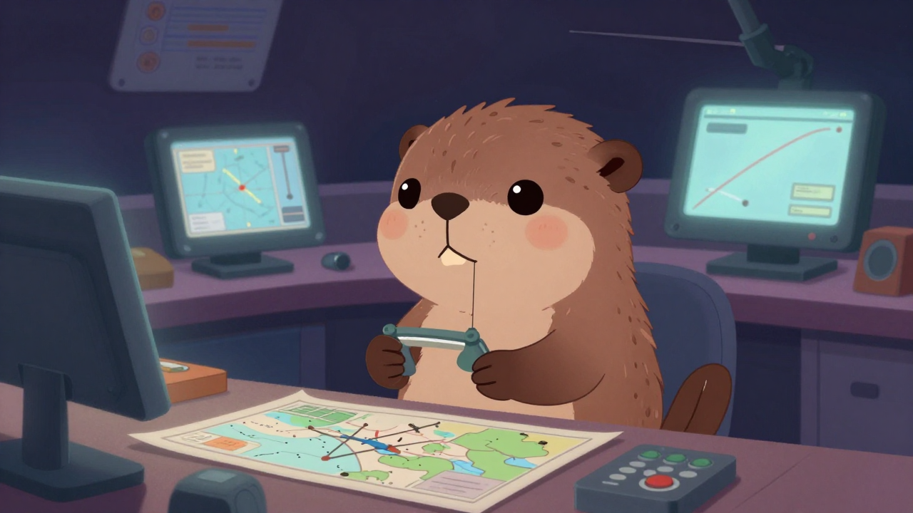 어로장 직업 종사자가 업무를 수행하는 모습