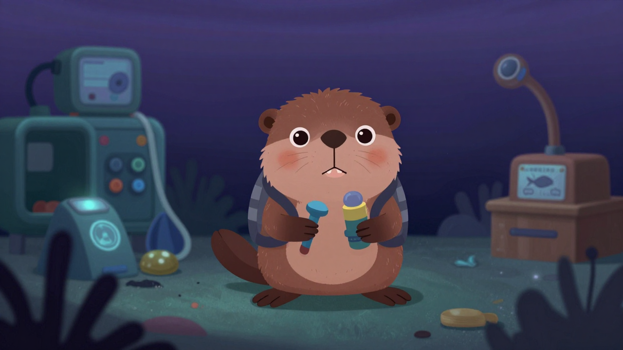 어업잠수부 직업 종사자가 업무를 수행하는 모습