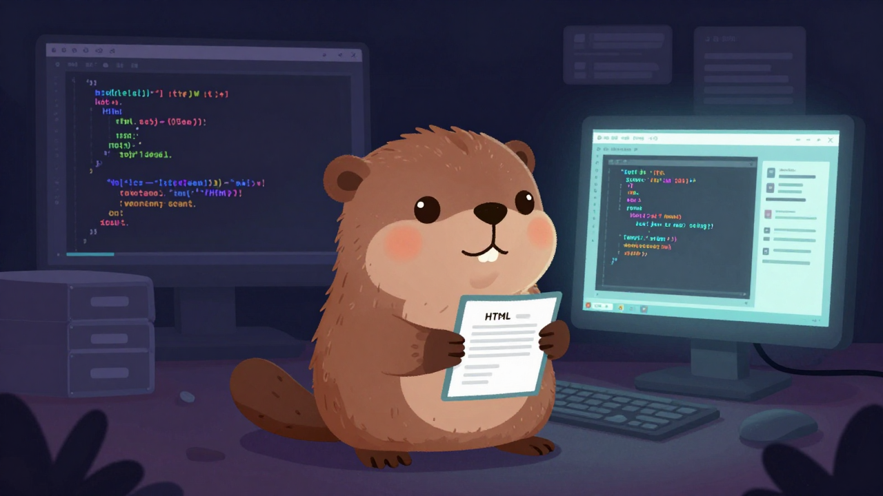 에이치티엠엘(HTML)코딩원 직업 종사자가 업무를 수행하는 모습