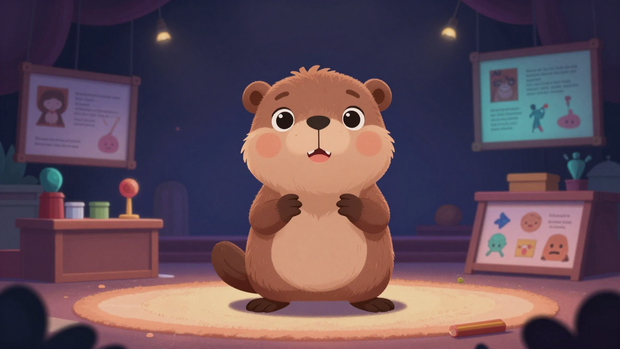 연극놀이강사 직업 종사자가 업무를 수행하는 모습