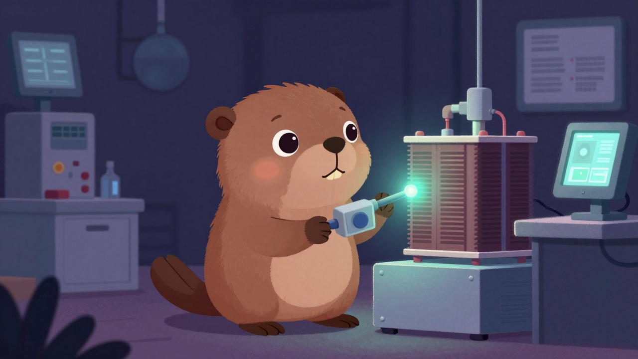 연료전지스택품질검사원 직업 종사자가 업무를 수행하는 모습