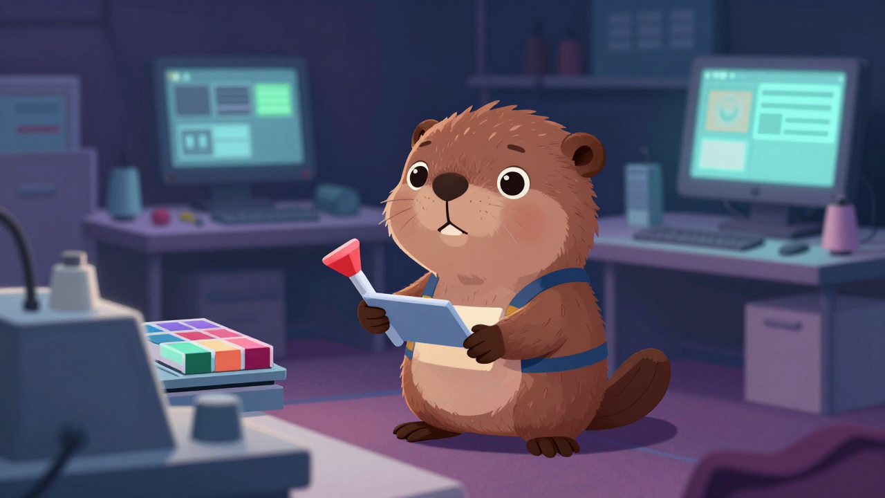 염색반장 직업 종사자가 업무를 수행하는 모습