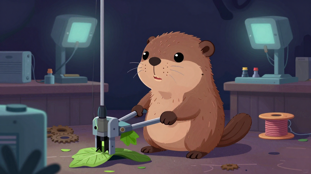 엽선절단기조작원 직업 종사자가 업무를 수행하는 모습