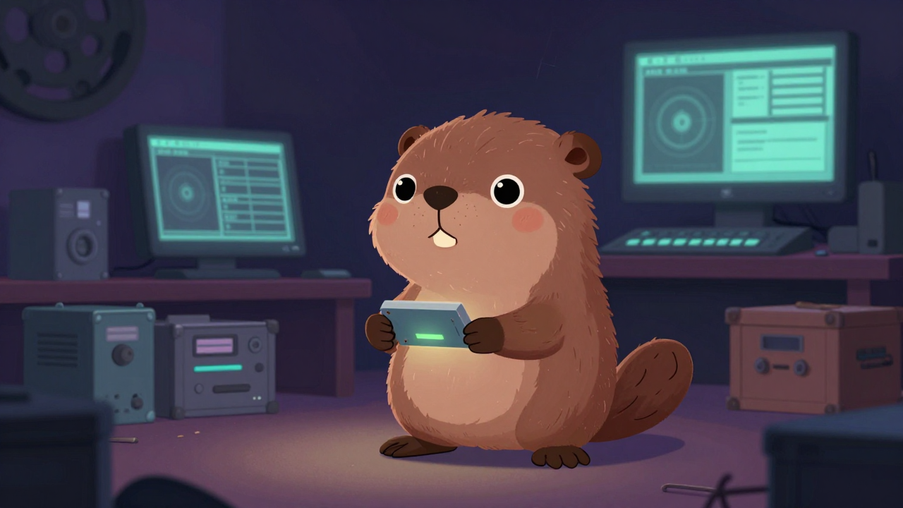 영화복원원 직업 종사자가 업무를 수행하는 모습