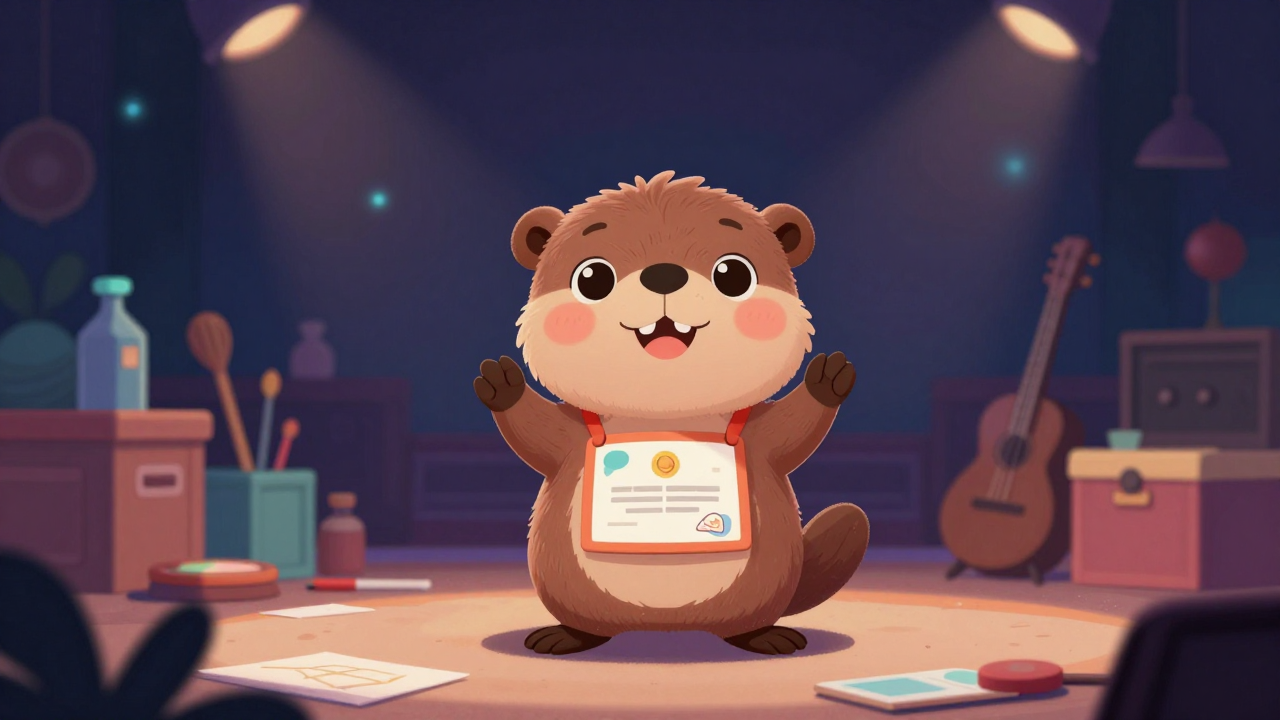 예능강사 직업 종사자가 업무를 수행하는 모습