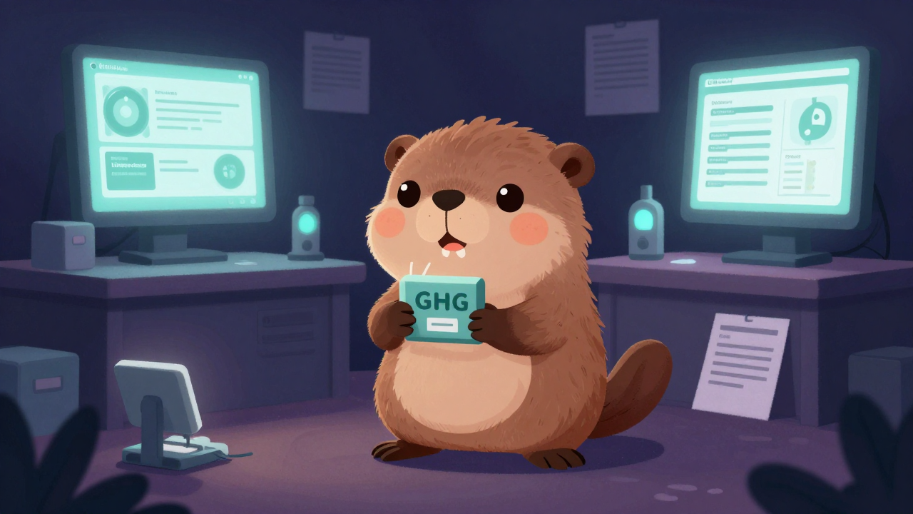 온실가스인벤토리검증심사원 직업 종사자가 업무를 수행하는 모습