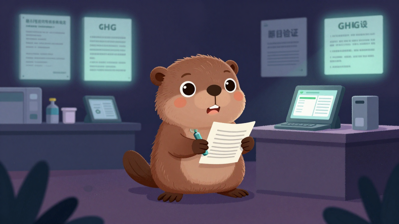 온실가스인증사무원 직업 종사자가 업무를 수행하는 모습