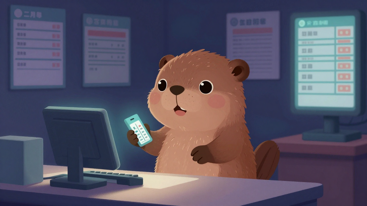 요금사무원 직업 종사자가 업무를 수행하는 모습