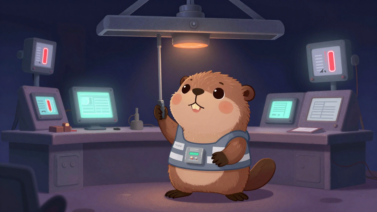 용강기중기조종원 직업 종사자가 업무를 수행하는 모습