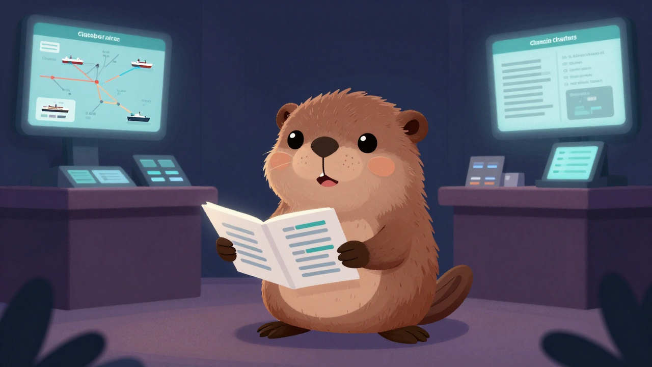 용선중개인 직업 종사자가 업무를 수행하는 모습