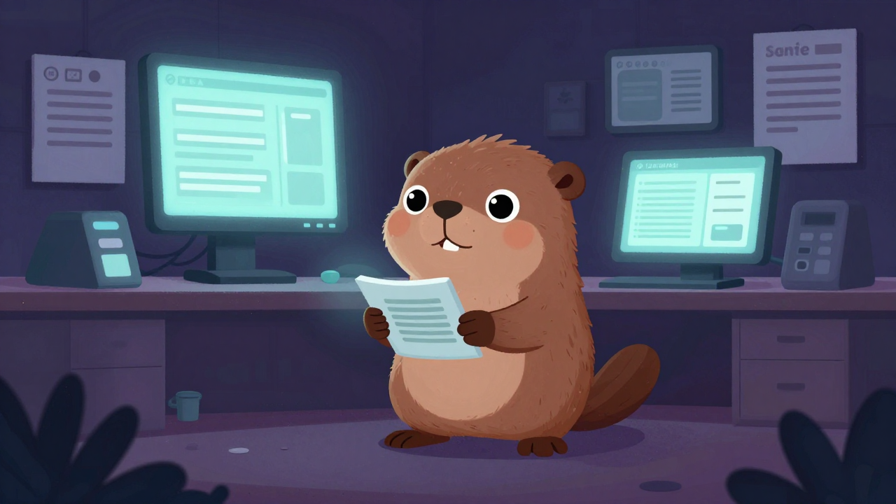 용역계약관리원 직업 종사자가 업무를 수행하는 모습