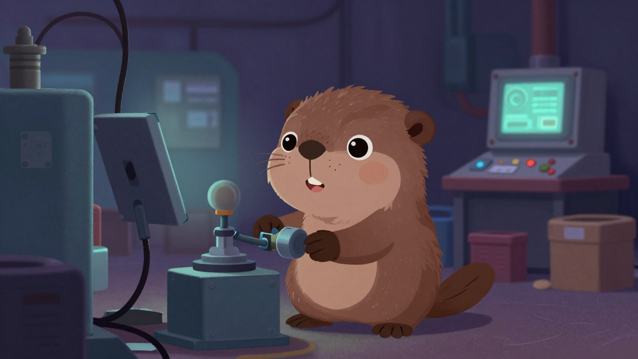 원전연료장전원 직업 종사자가 업무를 수행하는 모습