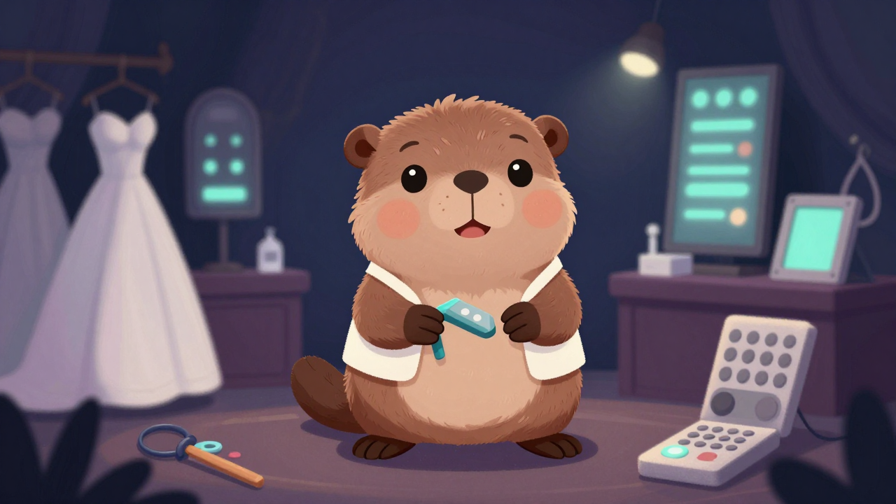 웨딩도우미 직업 종사자가 업무를 수행하는 모습