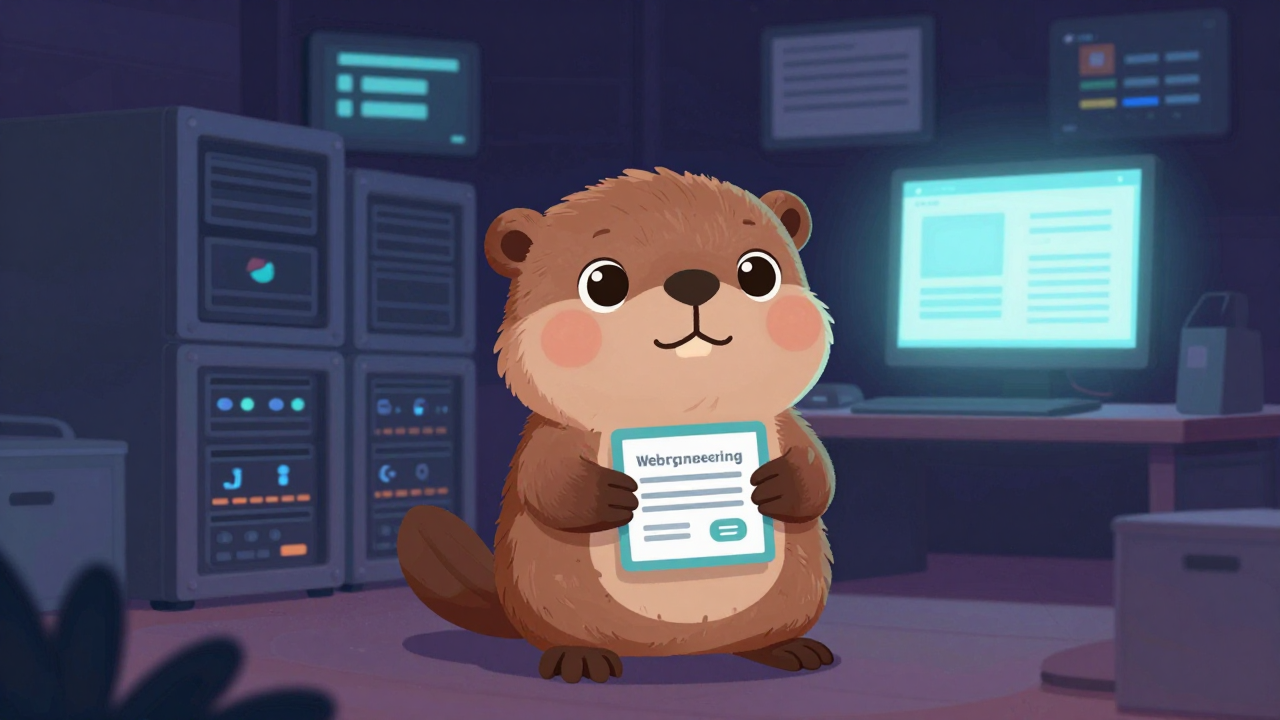 웹엔지니어 직업 종사자가 업무를 수행하는 모습