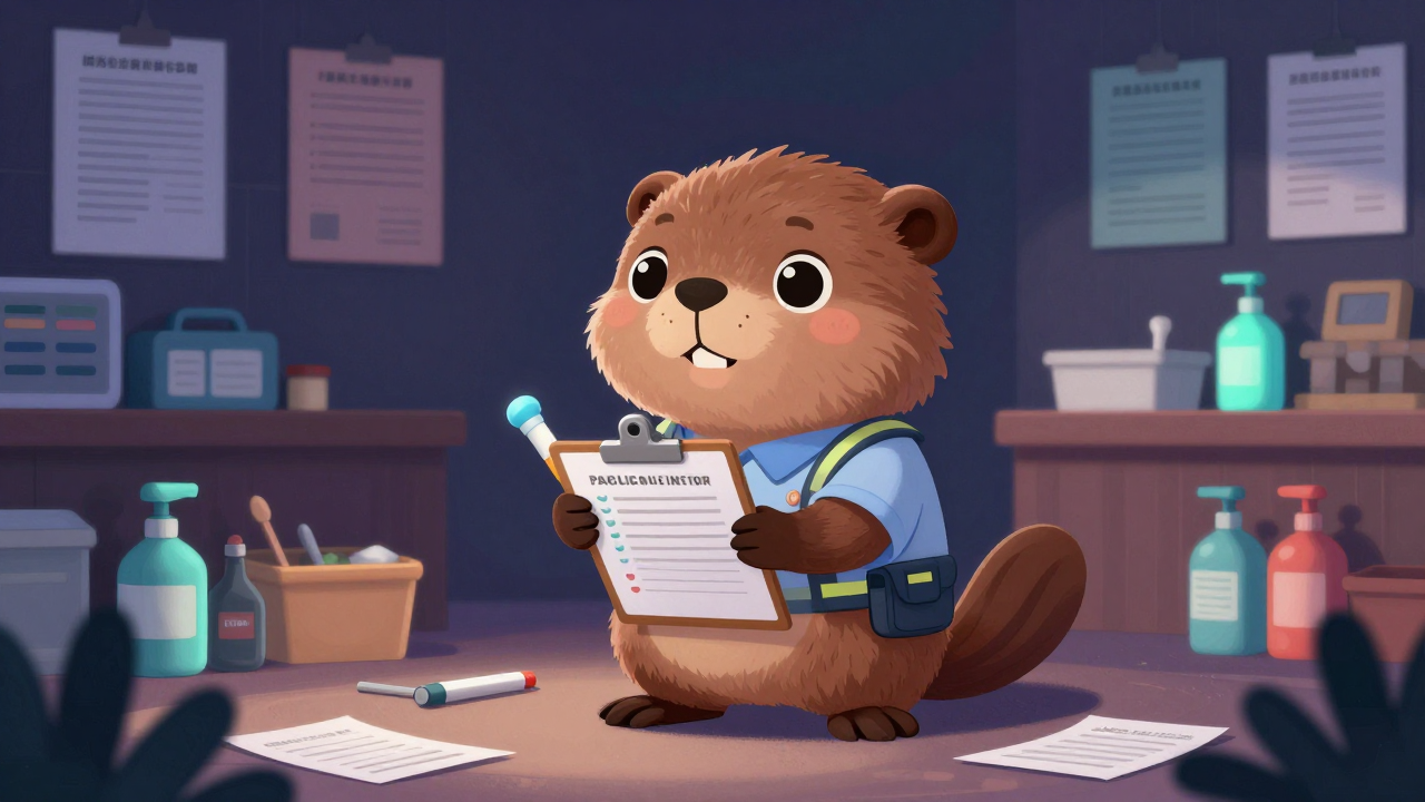 위생사 직업 종사자가 업무를 수행하는 모습