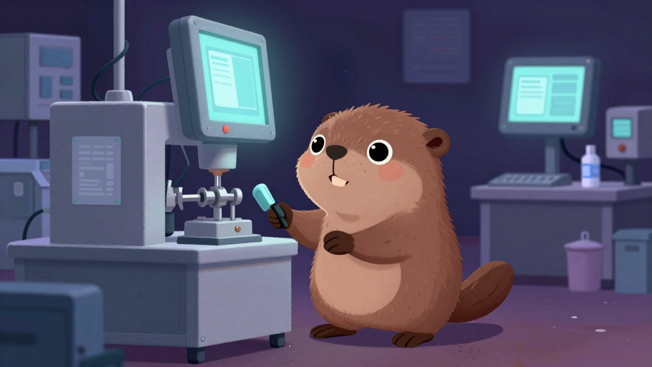 위생용품가공설비조작원 직업 종사자가 업무를 수행하는 모습