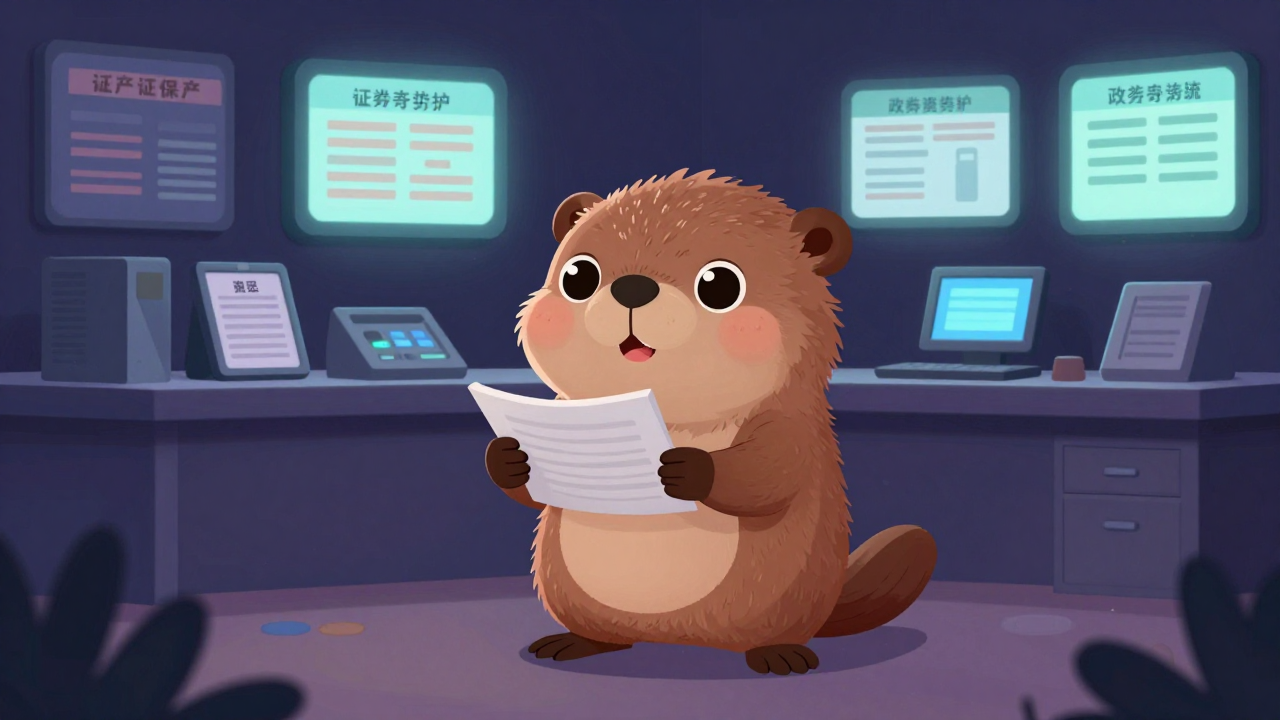 유가증권보관사무원 직업 종사자가 업무를 수행하는 모습