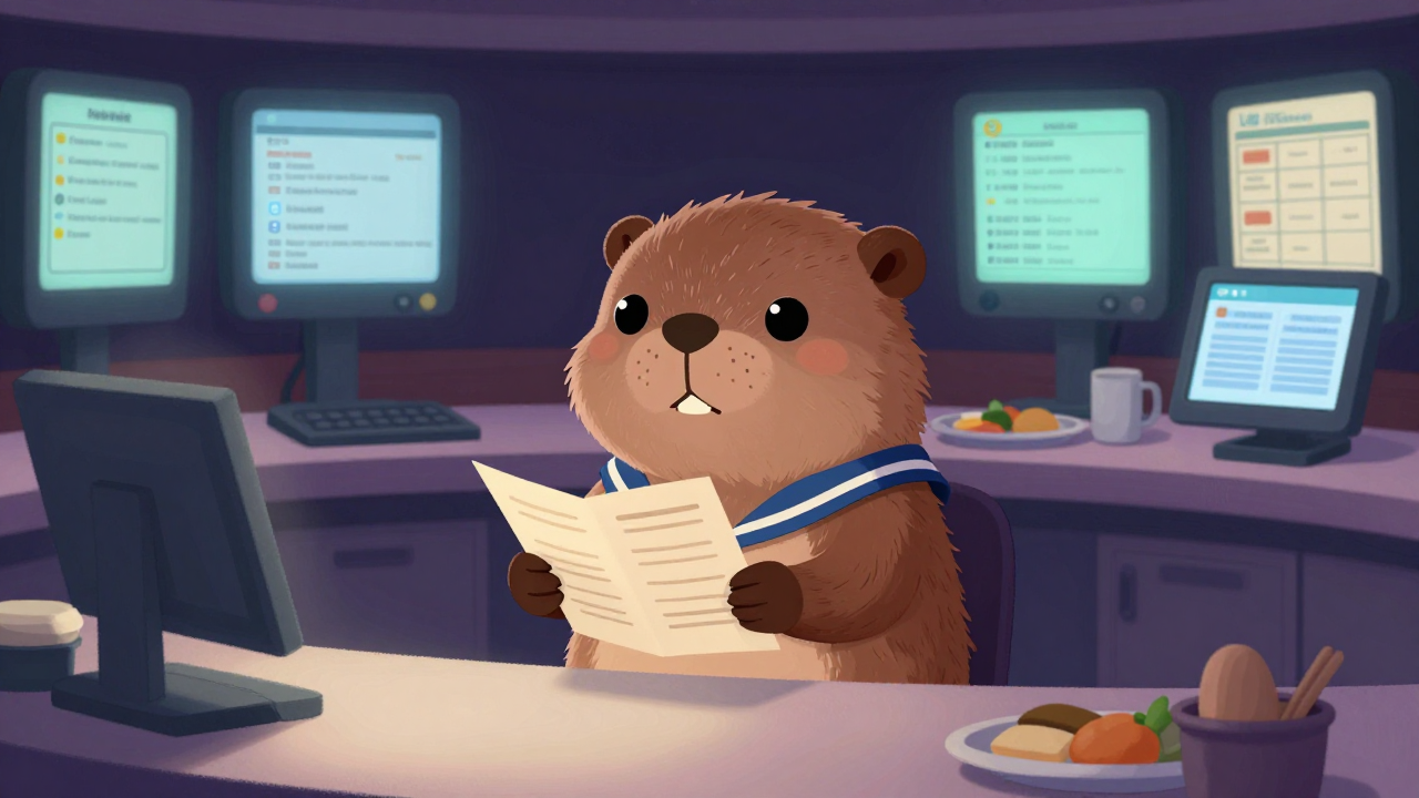 유람선식당지배인 직업 종사자가 업무를 수행하는 모습