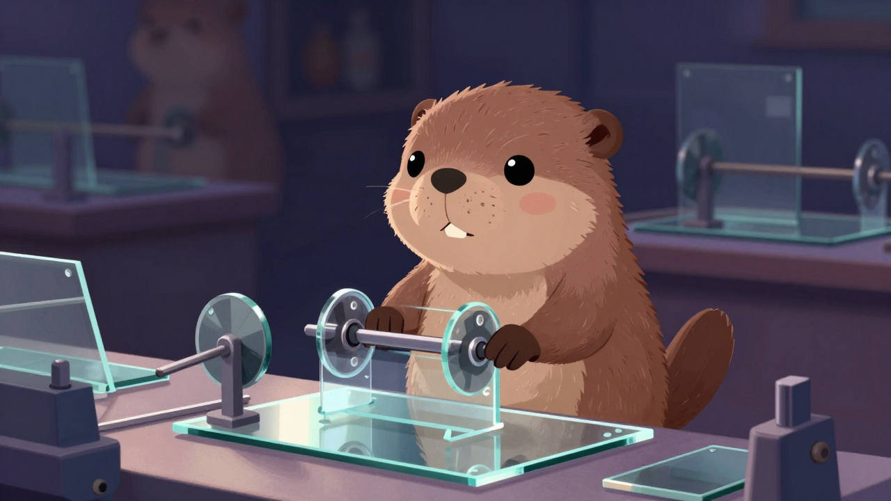 유리재단원 직업 종사자가 업무를 수행하는 모습