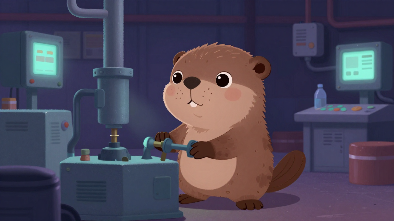 유약배합원 직업 종사자가 업무를 수행하는 모습