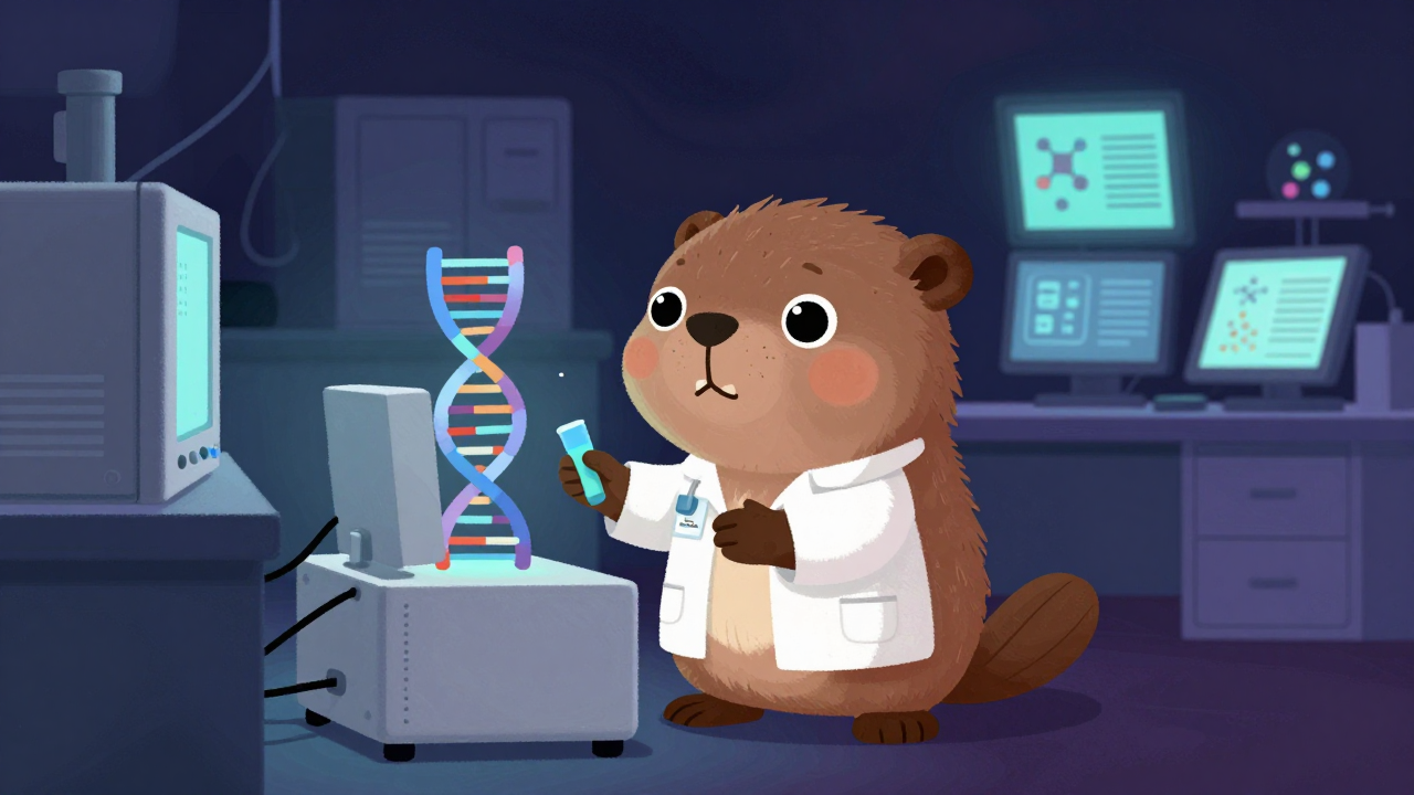 유전체분석사 직업 종사자가 업무를 수행하는 모습