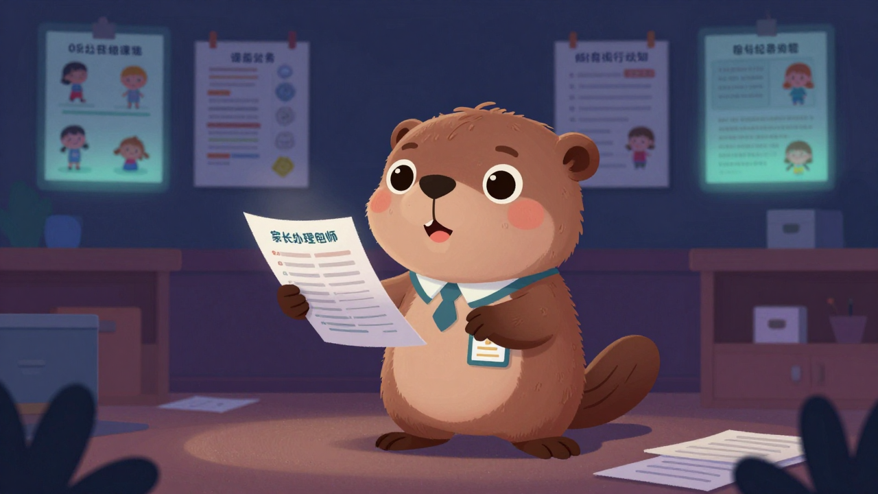 유치원원장 직업 종사자가 업무를 수행하는 모습