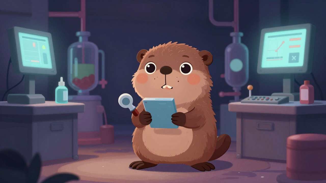 윤활유제조현장감독자 직업 종사자가 업무를 수행하는 모습