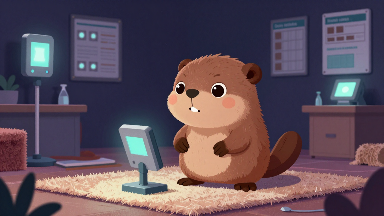 융단검사원 직업 종사자가 업무를 수행하는 모습