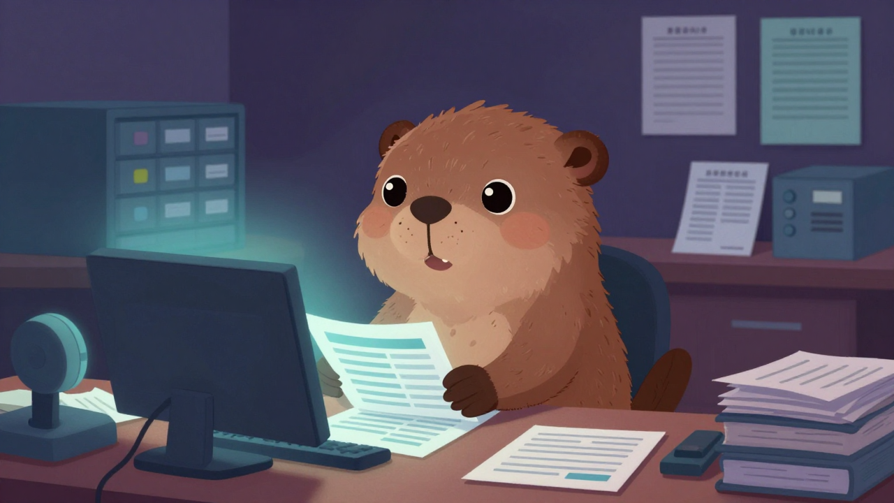 은행사무원 직업 종사자가 업무를 수행하는 모습