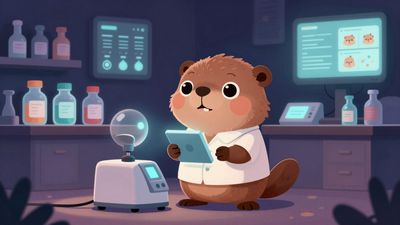 음식료품개발원 직업 종사자가 업무를 수행하는 모습