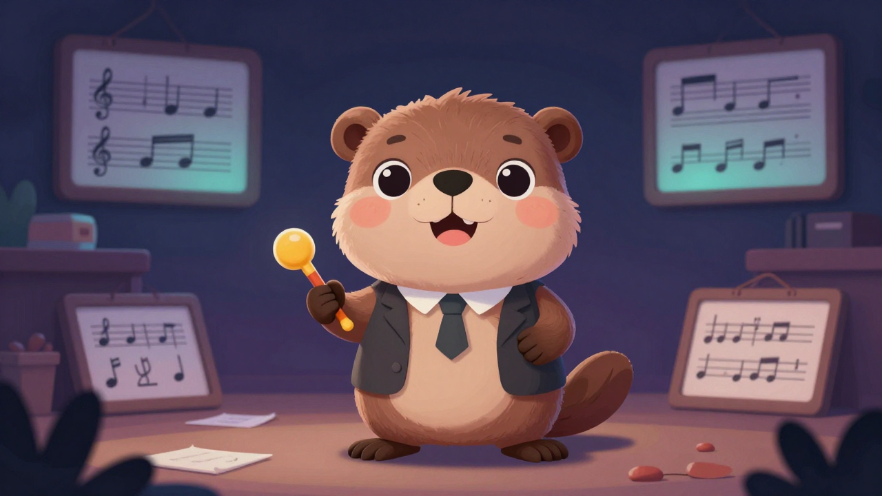 음악교사 직업 종사자가 업무를 수행하는 모습