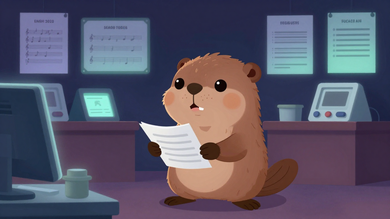 음악저작권관리사무원 직업 종사자가 업무를 수행하는 모습