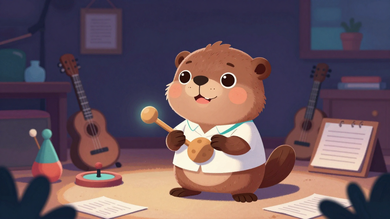 음악치료사 직업 종사자가 업무를 수행하는 모습