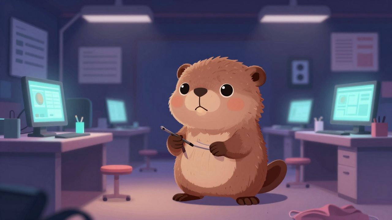 의복완성반장 직업 종사자가 업무를 수행하는 모습