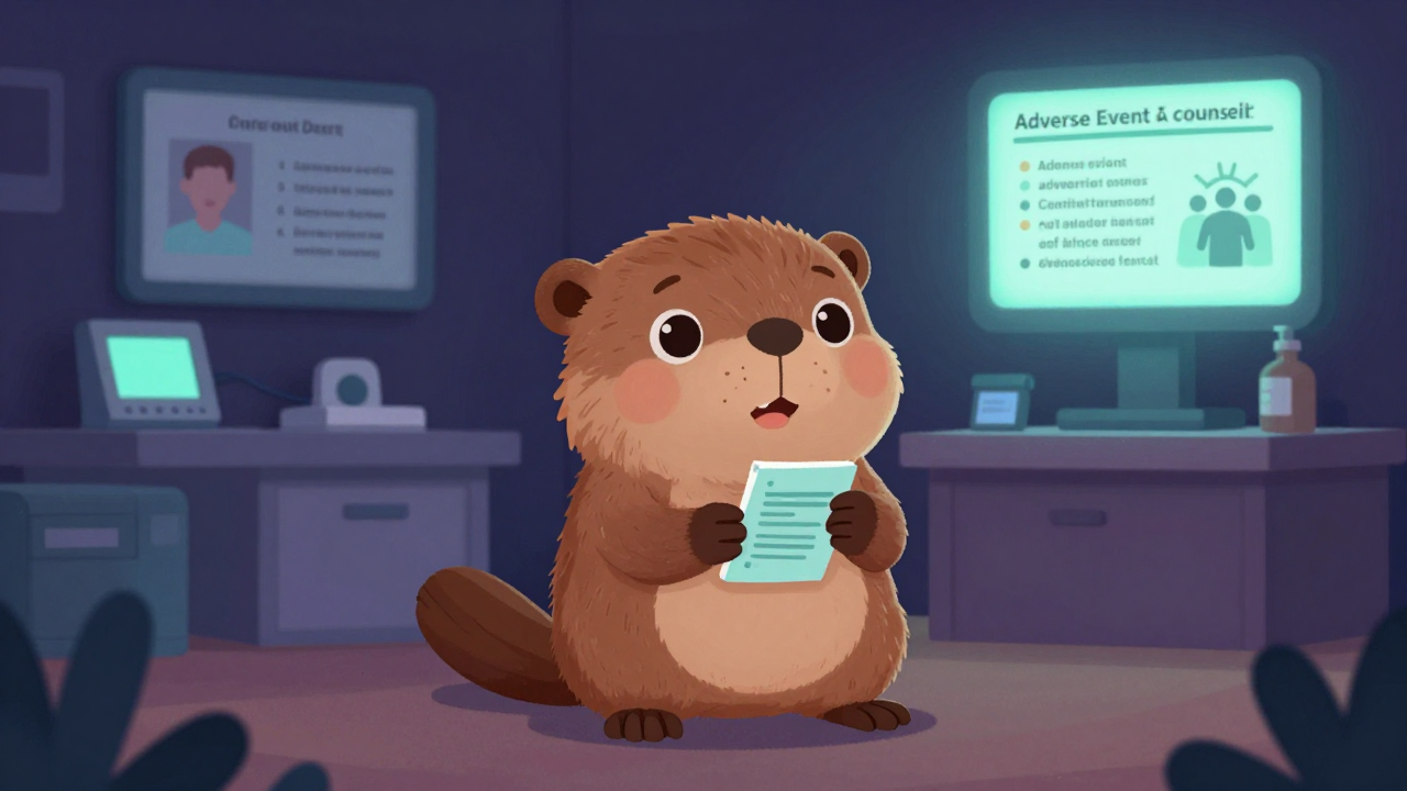 의약품부작용피해구제상담원 직업 종사자가 업무를 수행하는 모습