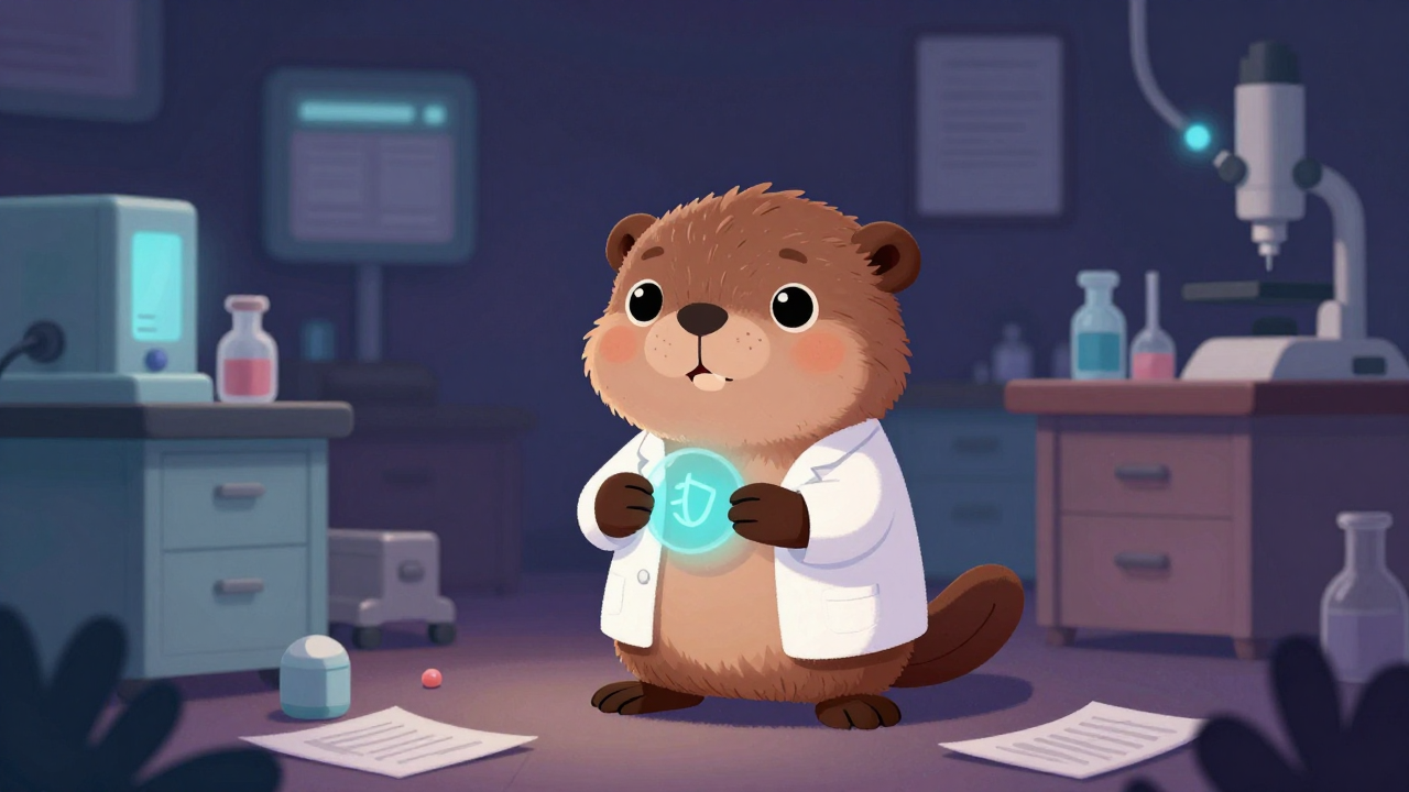 의학연구원 직업 종사자가 업무를 수행하는 모습