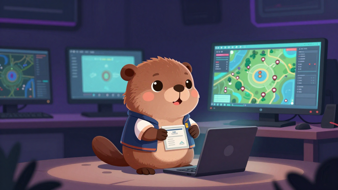 이스포츠맵제작자 직업 종사자가 업무를 수행하는 모습