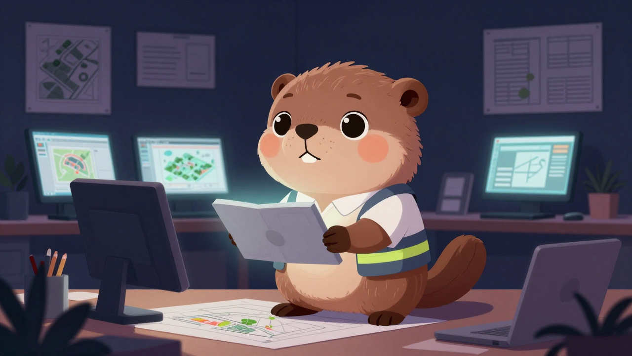 익스테리어디자이너 직업 종사자가 업무를 수행하는 모습